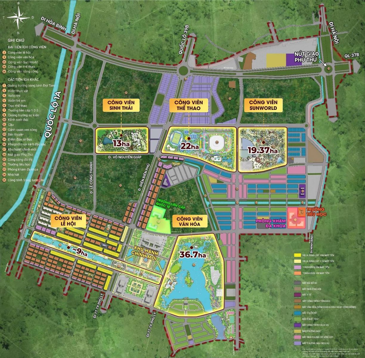 tiện ích sun urban city